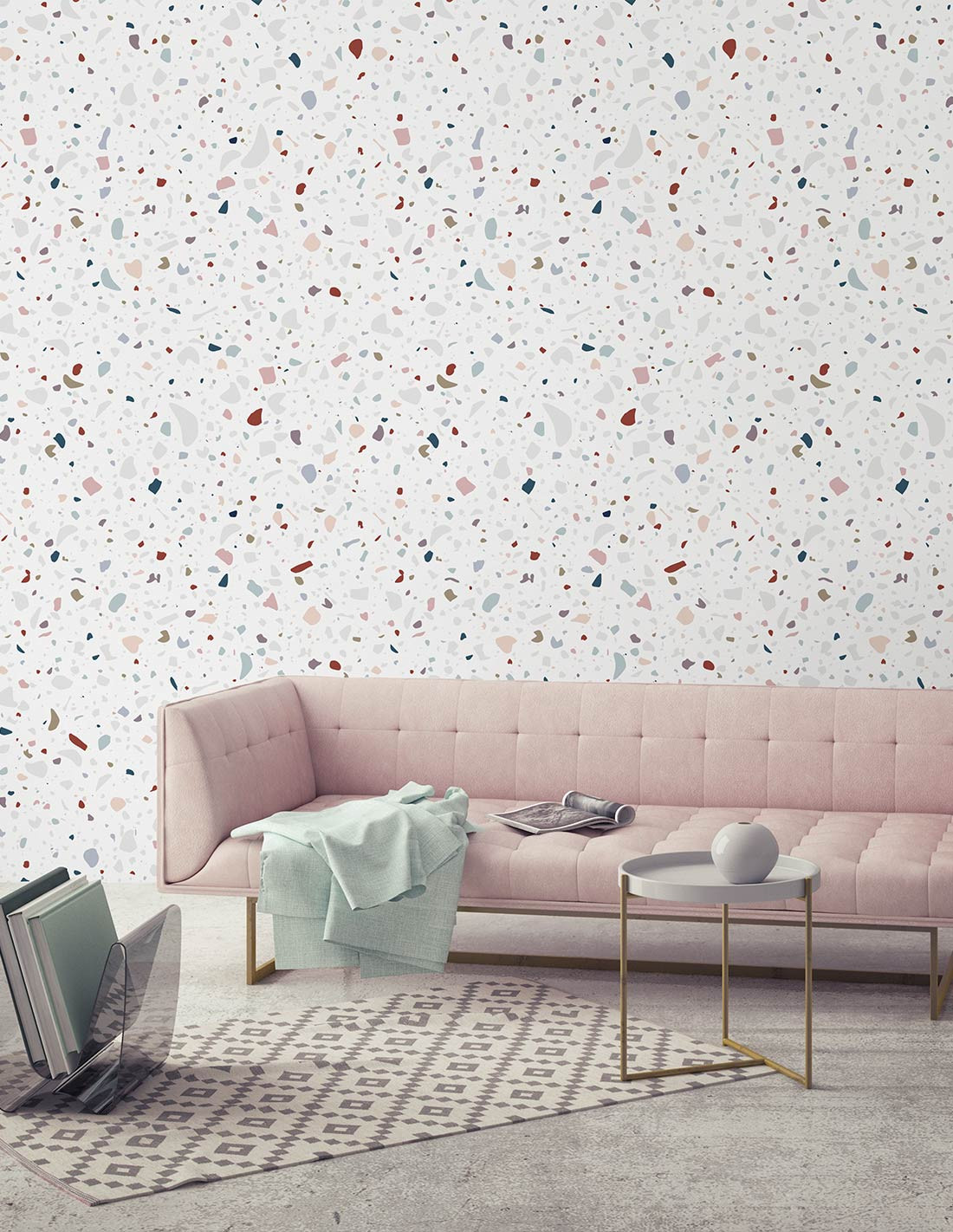 Tapet granite, multicolor, 1.5mp / rola, papermint 